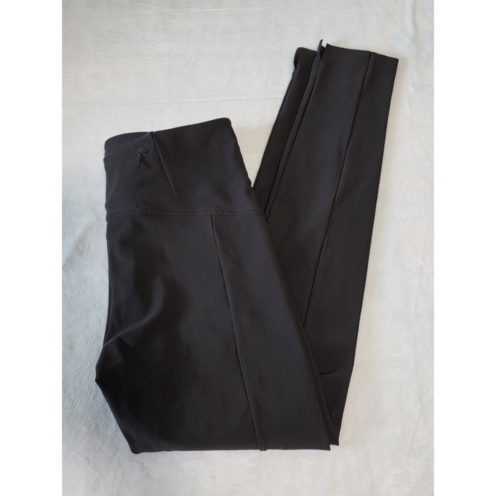 athleta womens medium tall black ankle legging pants with zipper pockets